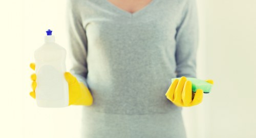 Local cleaning team preparing a property for tenancy handover in E11