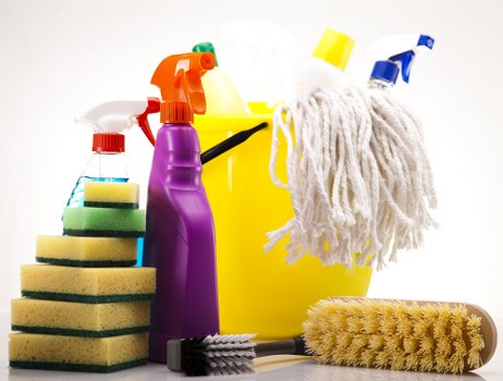 Kitchen deep cleaning during a move-out service in E11